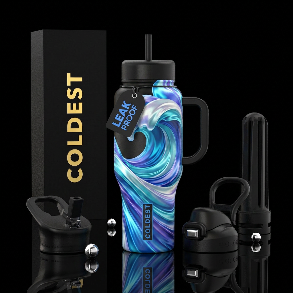 Silk Ribbons water bottle design