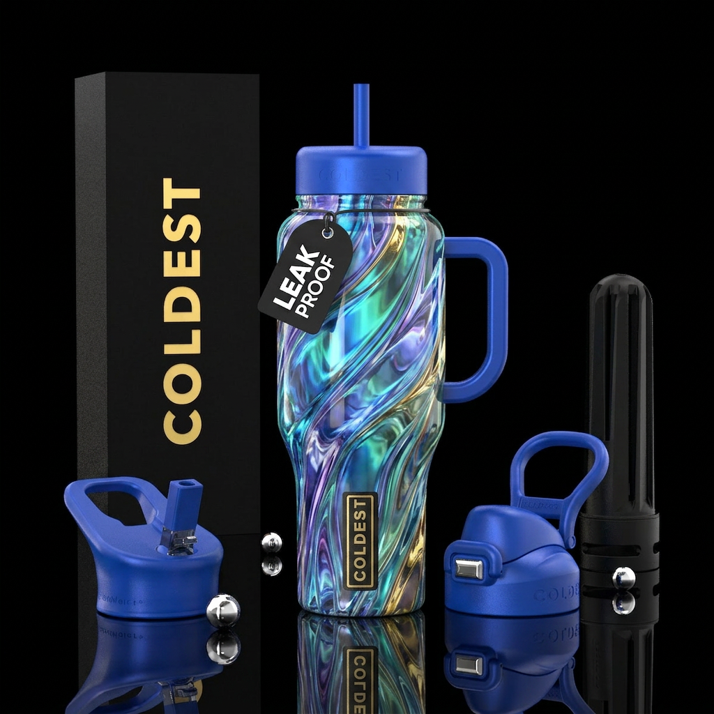 FLOWY CRYSTAL water bottle design
