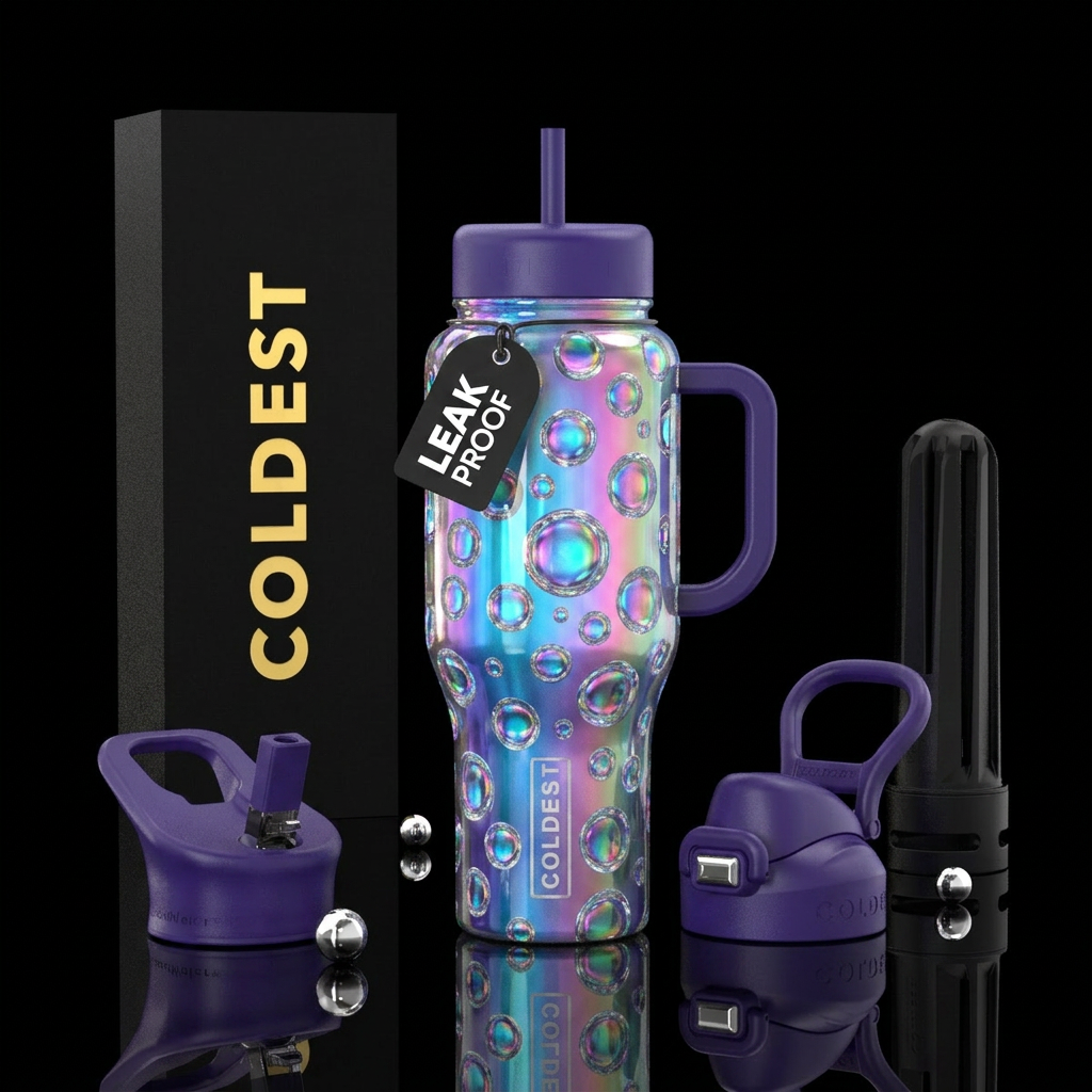 Bubbles water bottle design