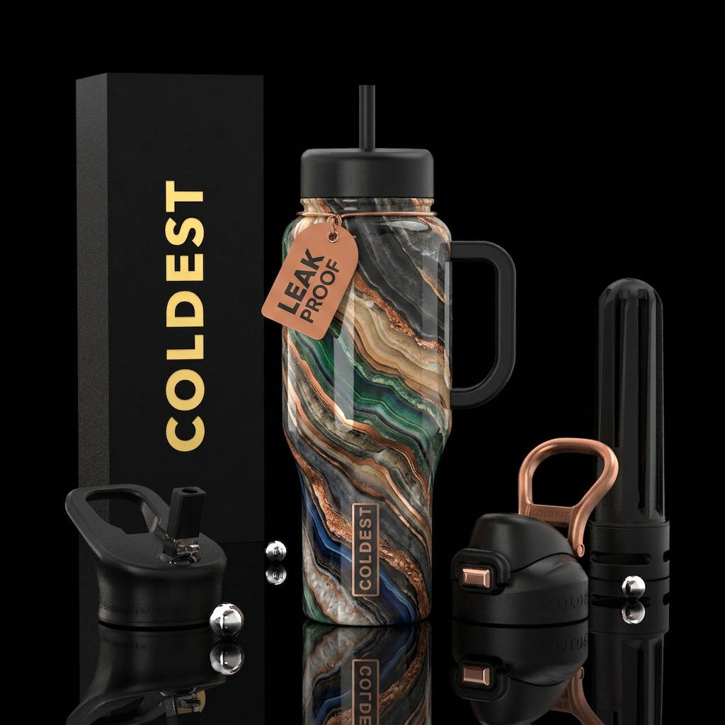 Earth Marble water bottle design