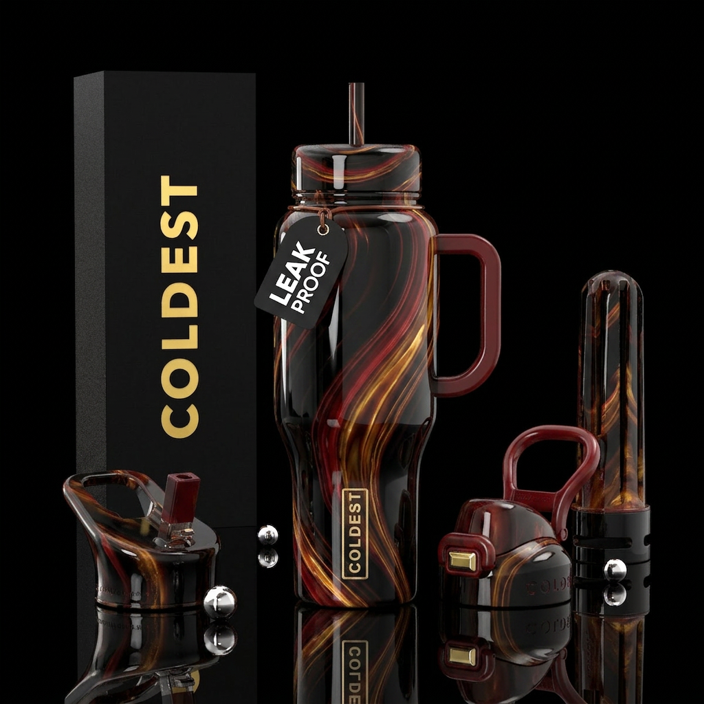 Molten Opal water bottle design