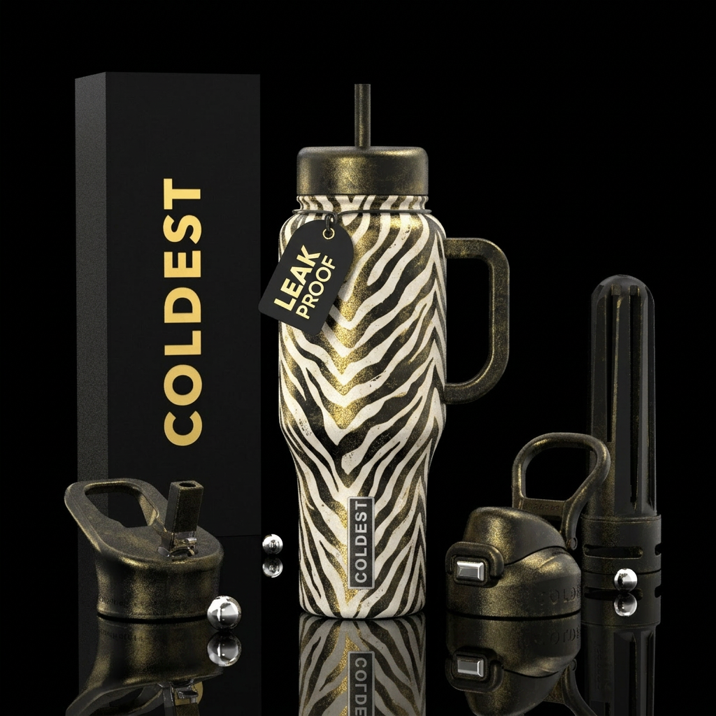 Zebra Shimmer water bottle design