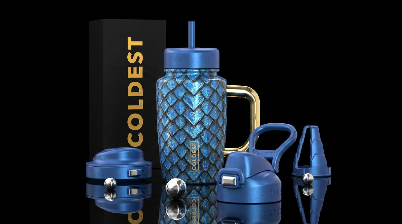 V shape tough scares of dragons bottle all over bo... water bottle design