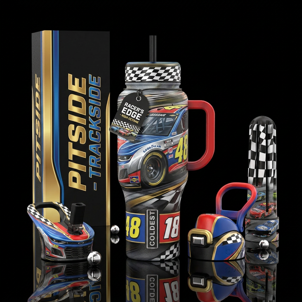 Nascar racing water bottle design