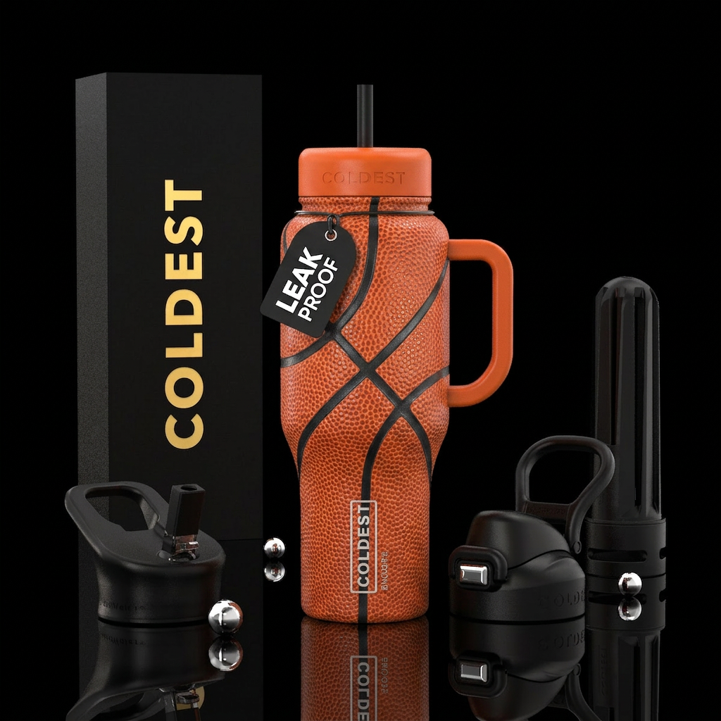 Basketball water bottle design