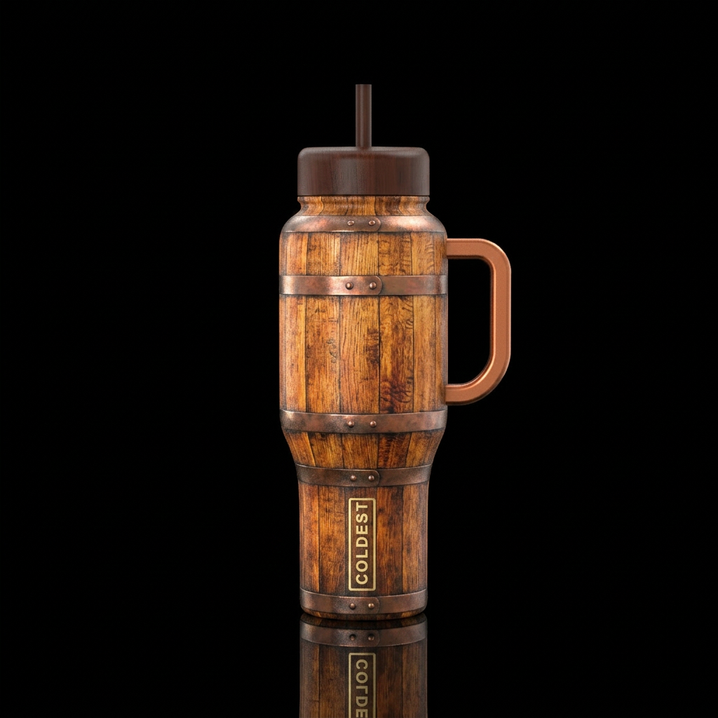The bourbon Barrel, Realism, water bottle design