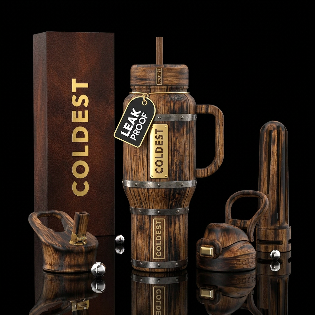 The real original bourbon Barrel, Realism, water bottle design