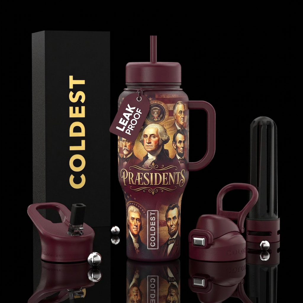 Presidents water bottle design