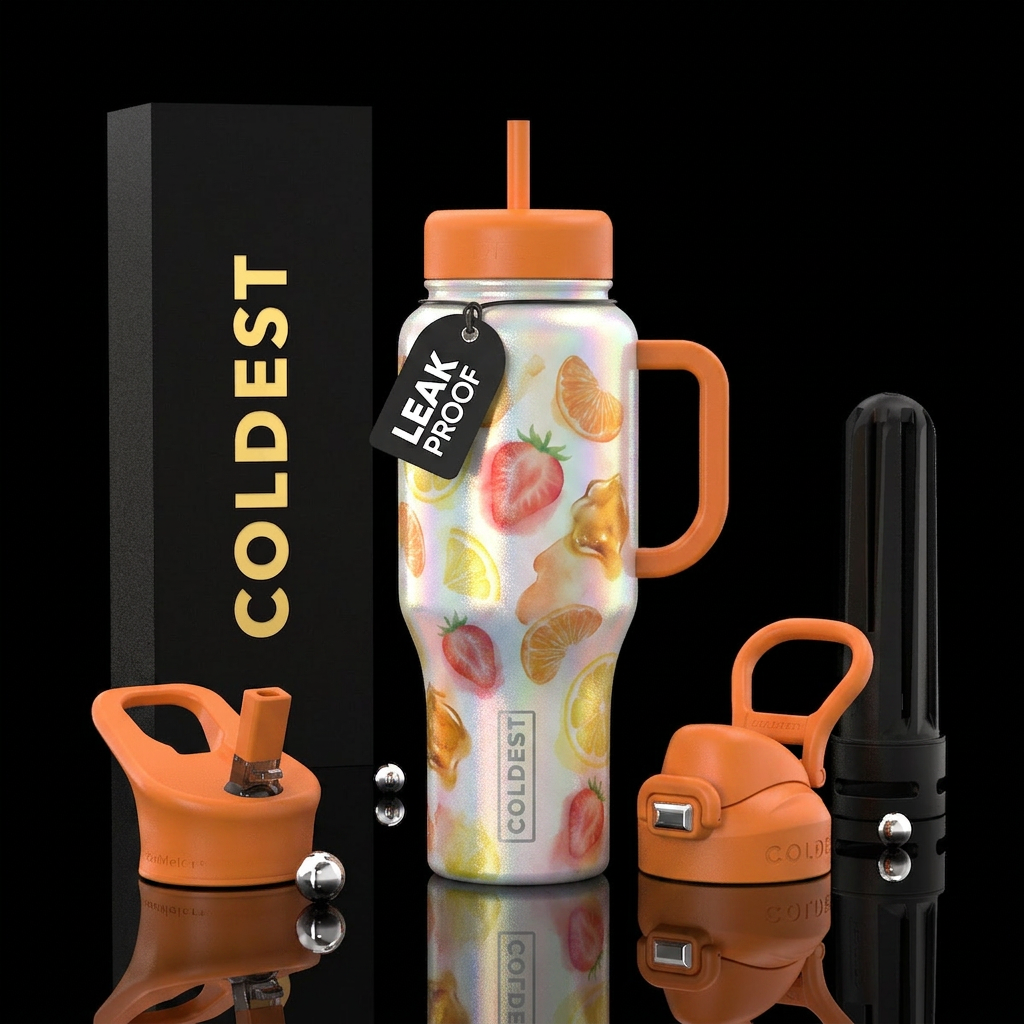 strawberry, lemon, opalescent, tangerine, honey, p... water bottle design