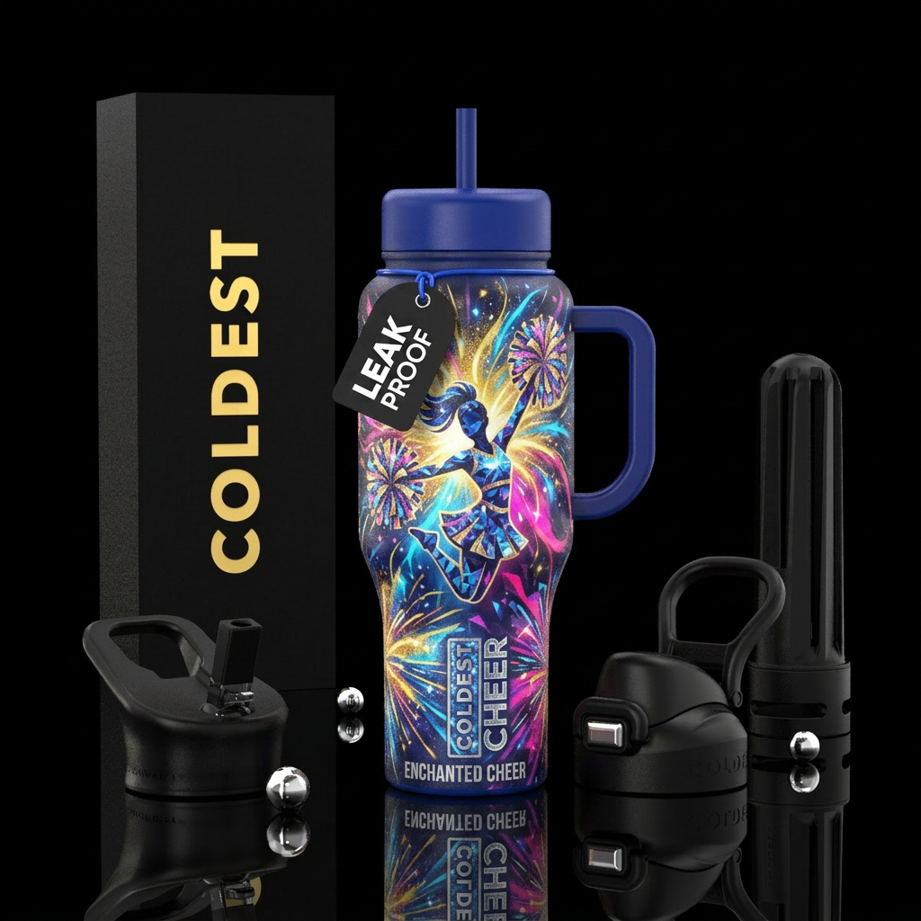 explosive, cheerleading, enchanted water bottle design