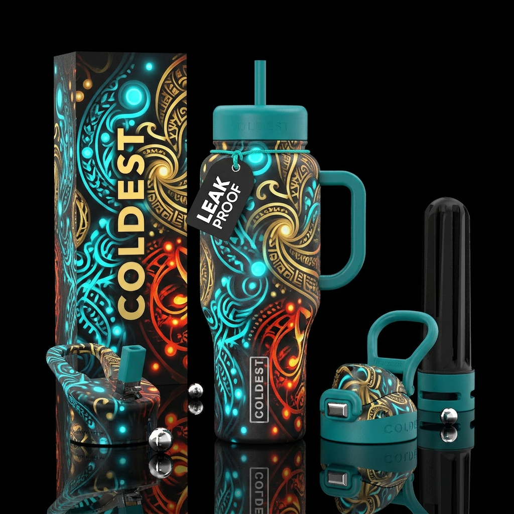 polynesian, renaissance, mesopotamian, hot springs... water bottle design
