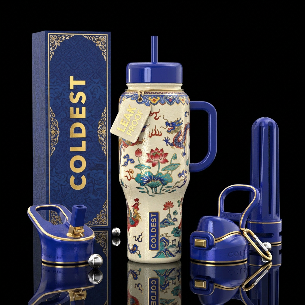 Old China dishes water bottle design