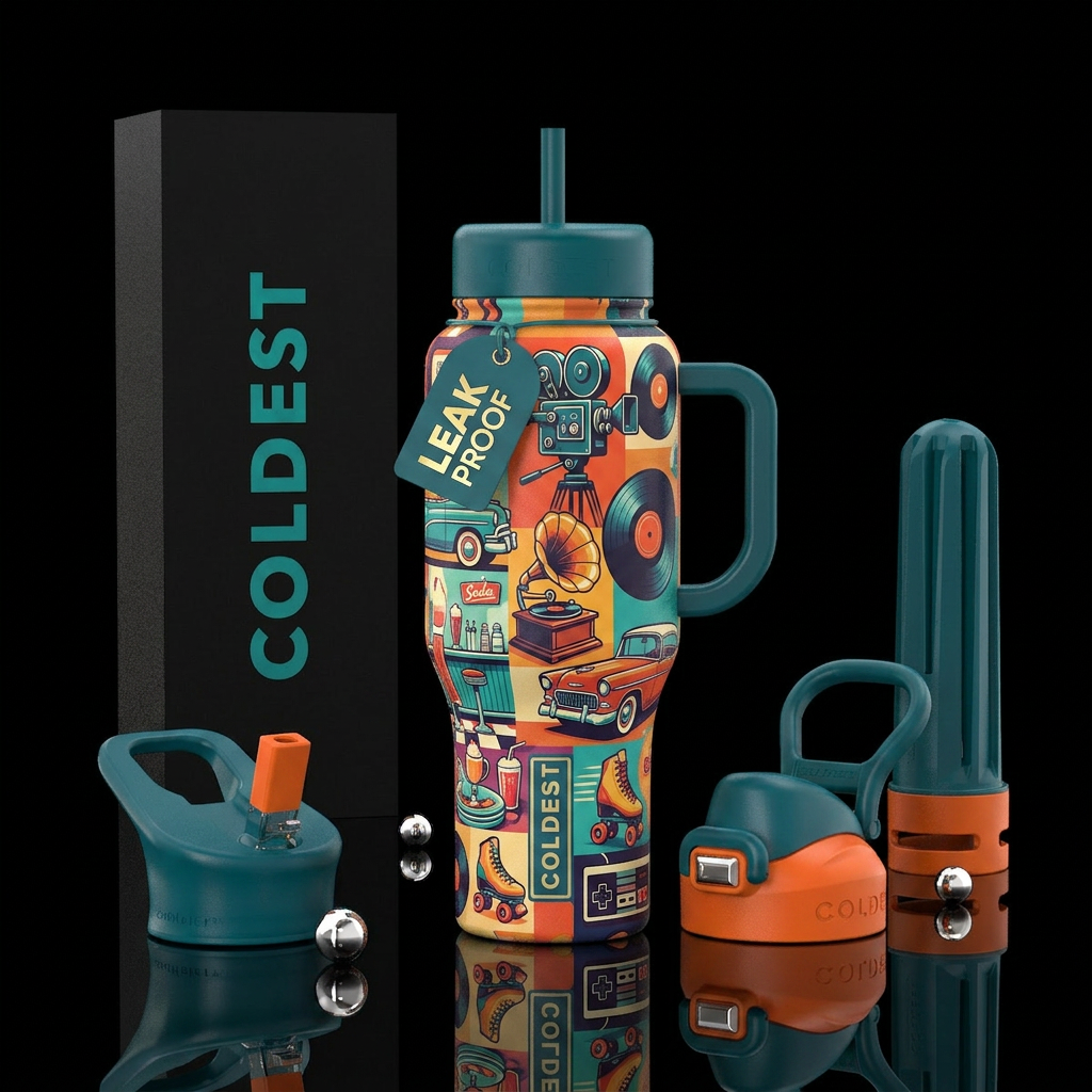 Classic, old, good days water bottle design