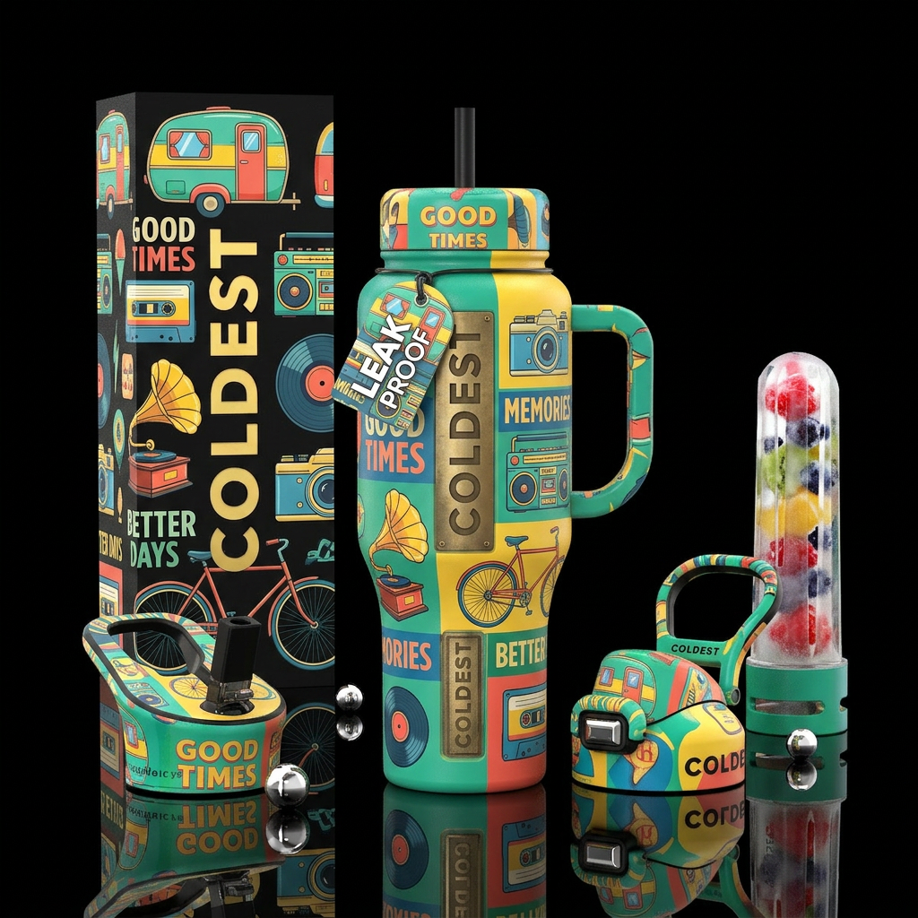 Classic, old, good days water bottle design