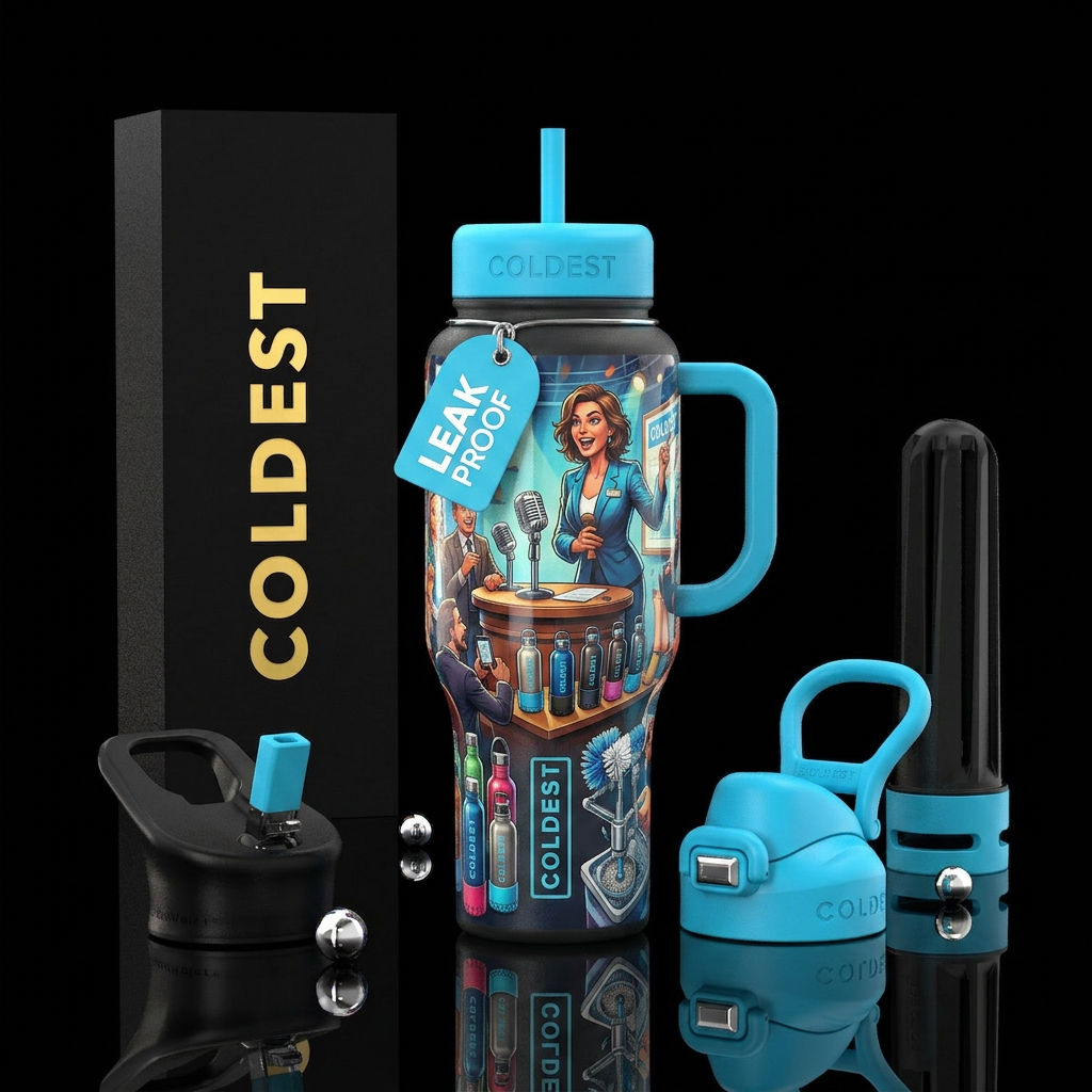 Regan doing a coldest auction, a turn around table... water bottle design
