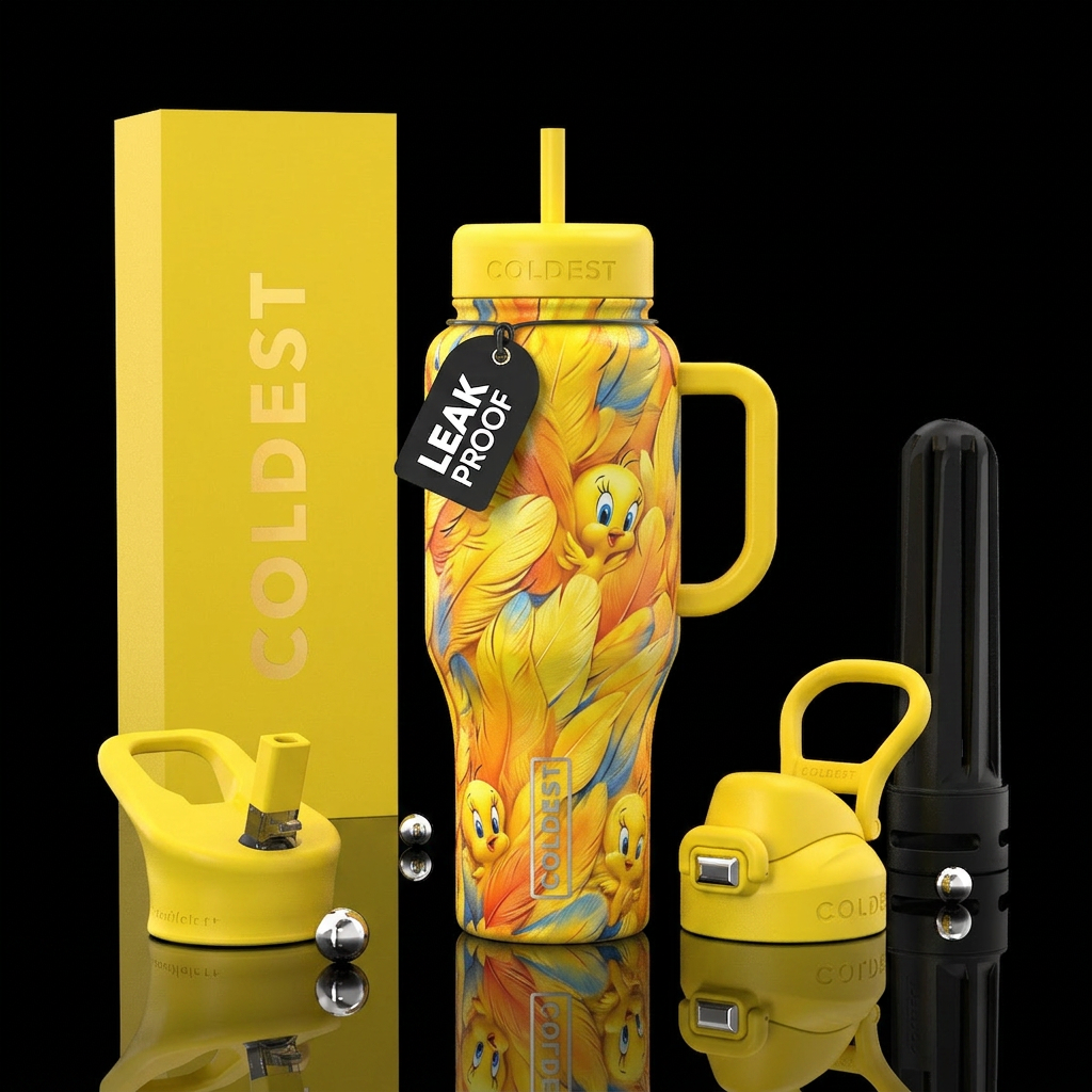 Tweedy bird water bottle design