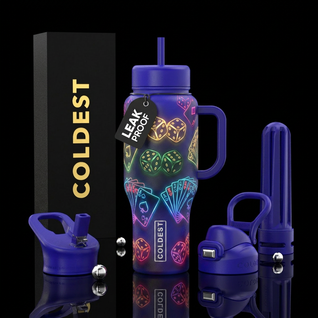 Dice & Cards, Glowie bottle water bottle design