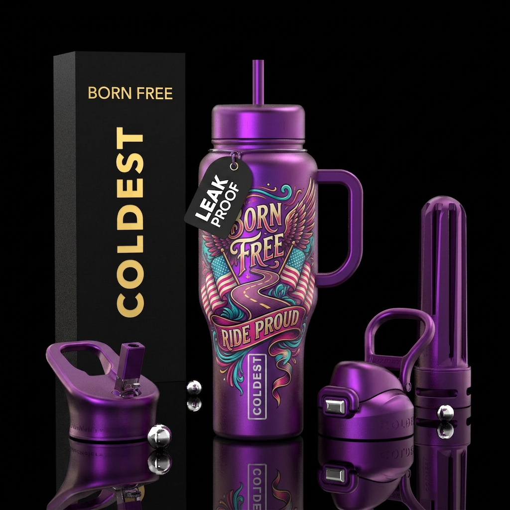 Born Free Ride proud water bottle design