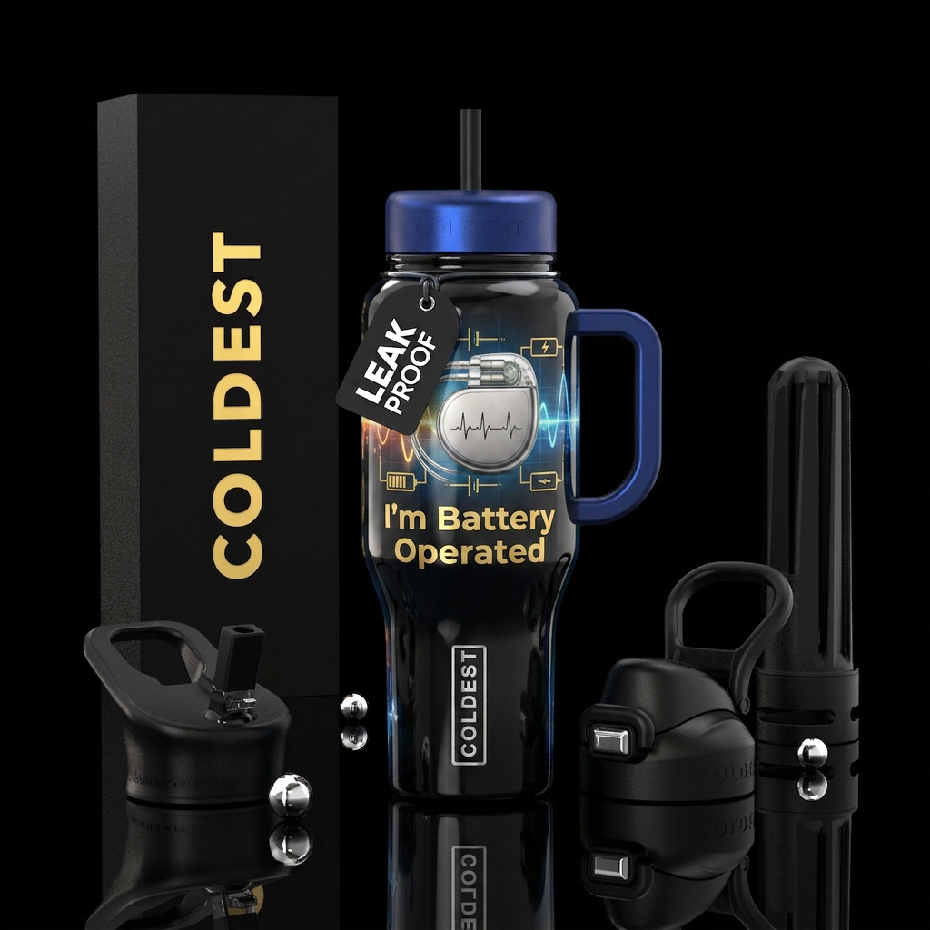 A Pacemaker, word's I'm Battery Operated water bottle design