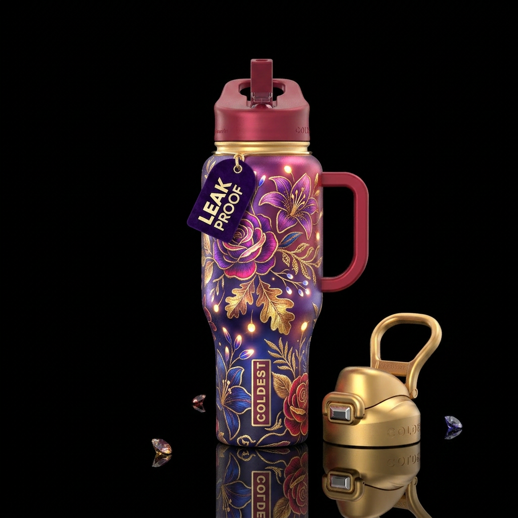 Coronation flowers beautiful modern glowy water bottle design