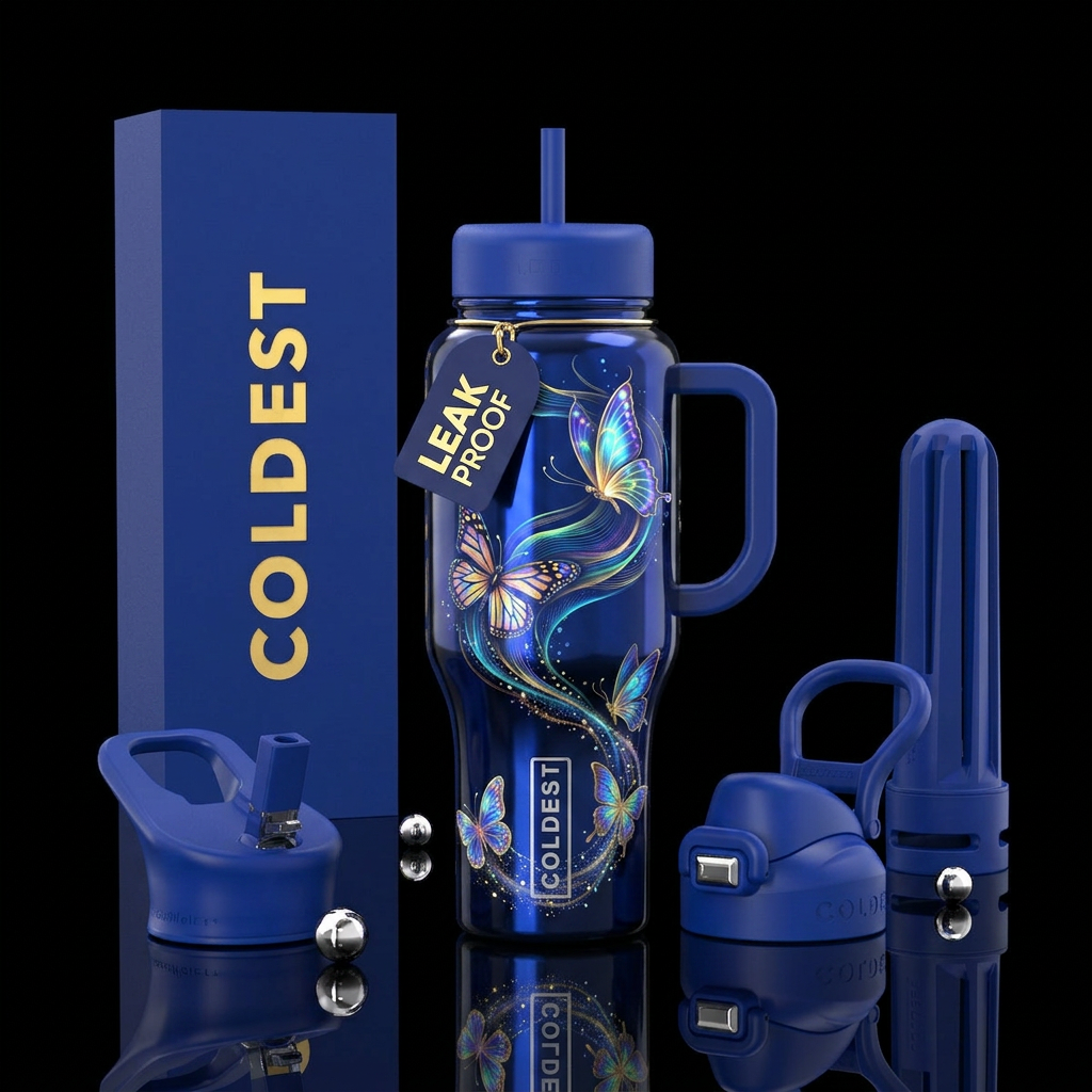 Butterflie, Swirls, glowie, beautiful,  modern, Re... water bottle design