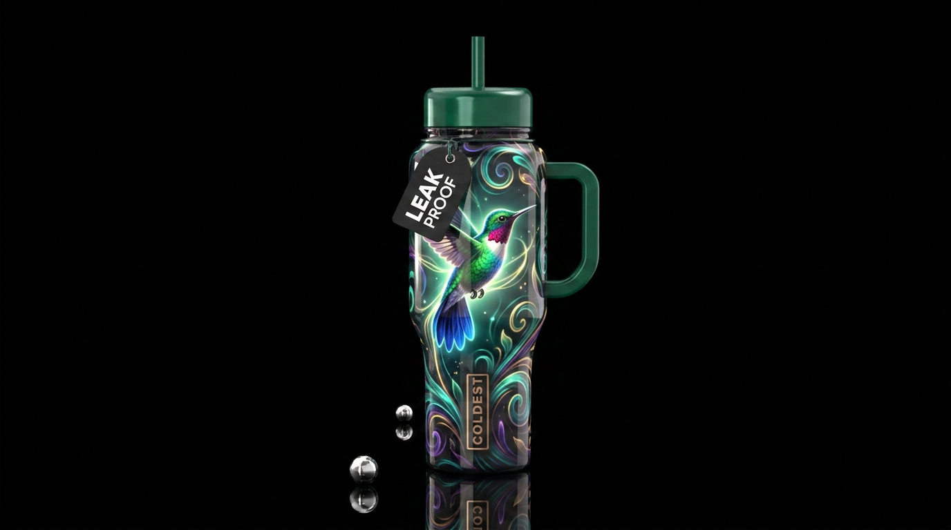 Hummingbird, Swirls, glowie, beautiful,  modern, R... water bottle design