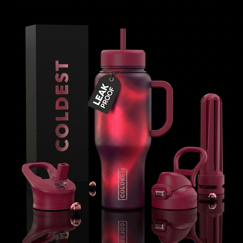 Raspberry glowy Shadows water bottle design