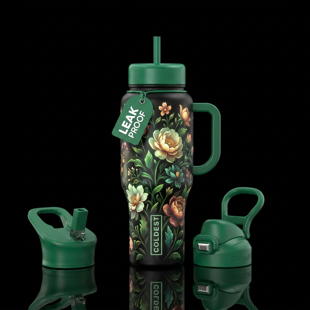 Banquet of flowers,  glowie, shadow, prospective water bottle design