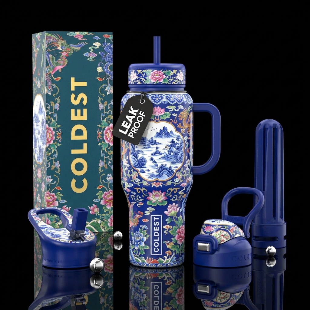 Old China beautiful water bottle design