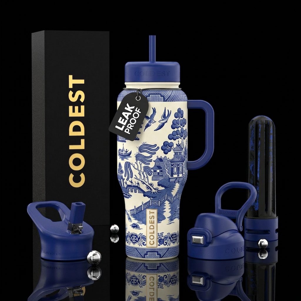 Classic China plates water bottle design