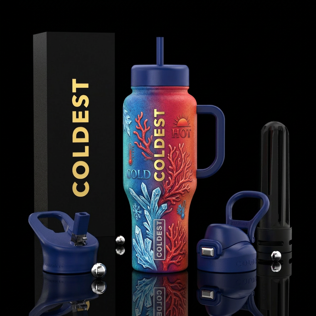 Textured temperature bottle hot/cold water bottle design