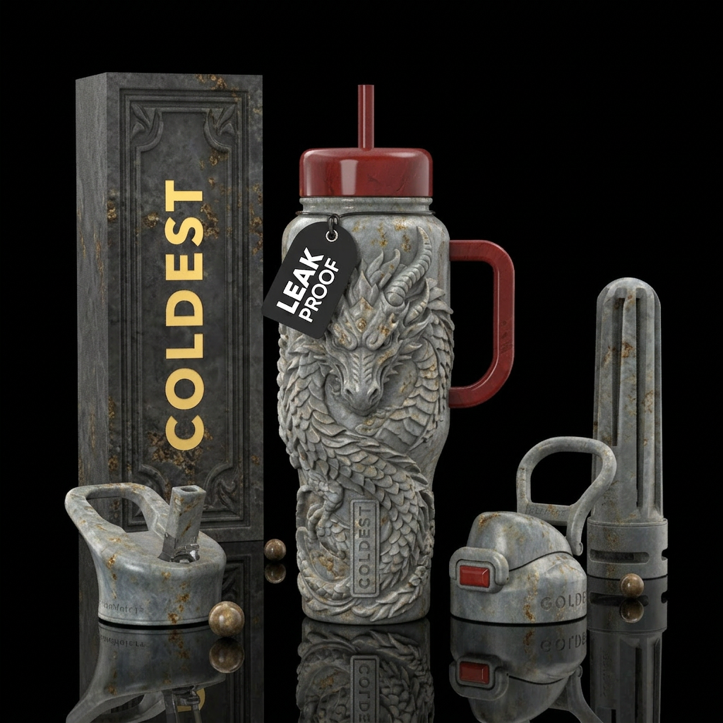 Dtone dragon, textured, beautiful water bottle design