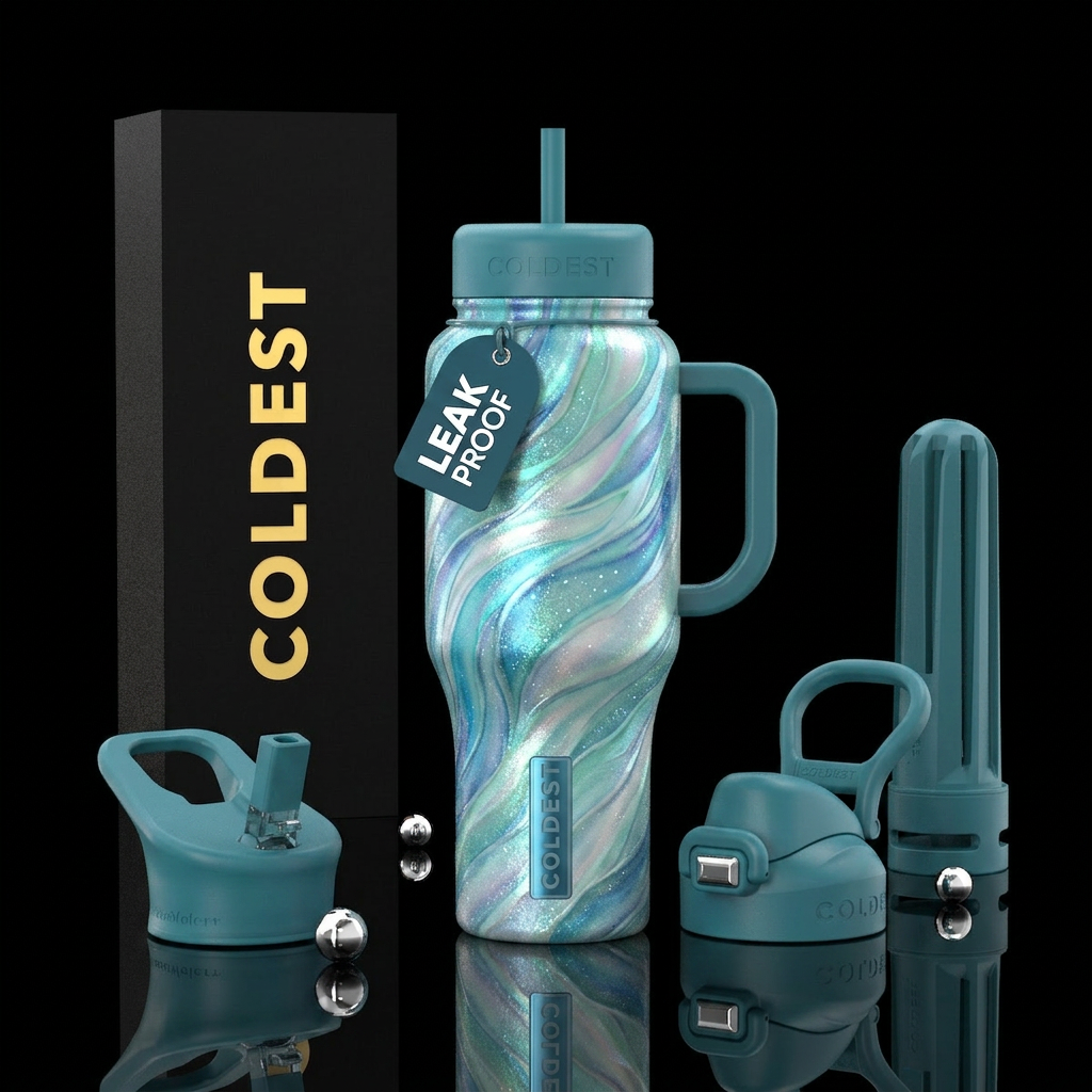 Sea breeze, beautiful textured beauty water bottle design