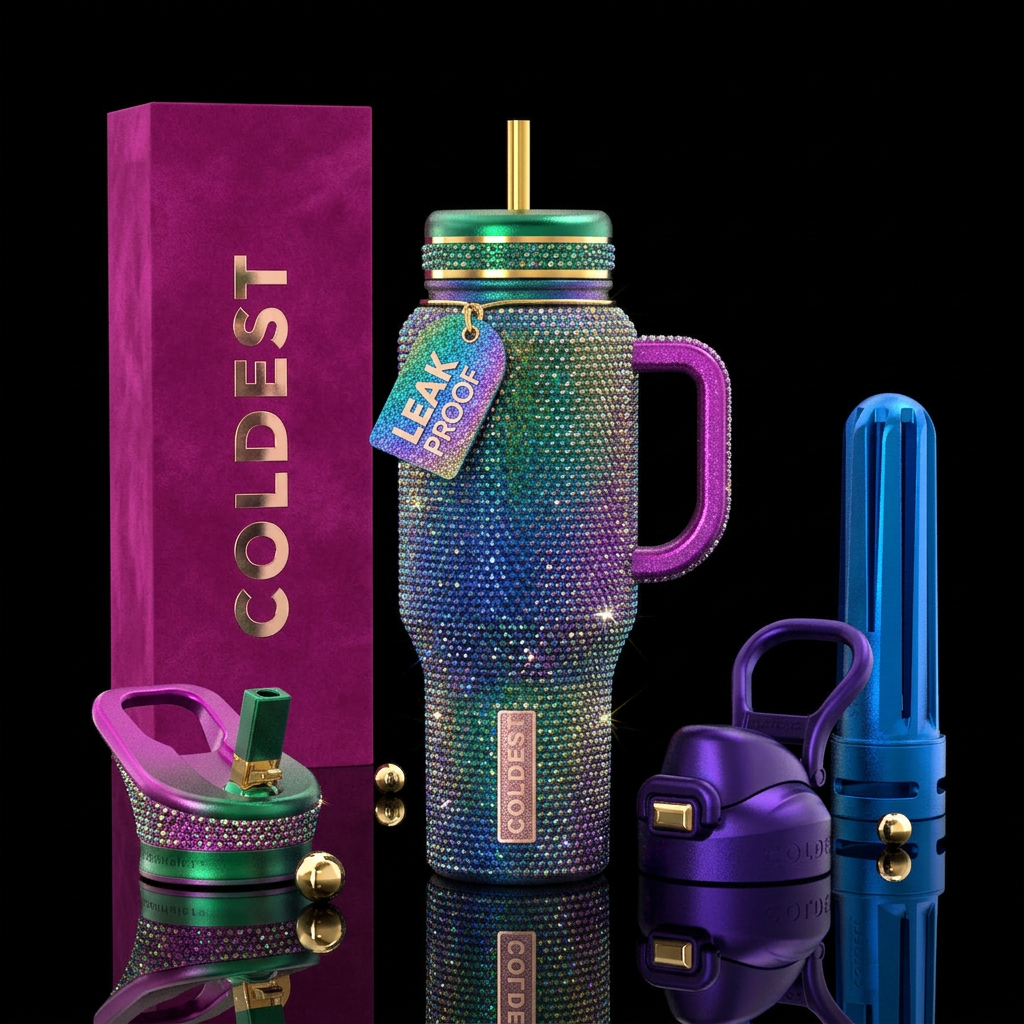 Glamorous gorgeous textured water bottle design