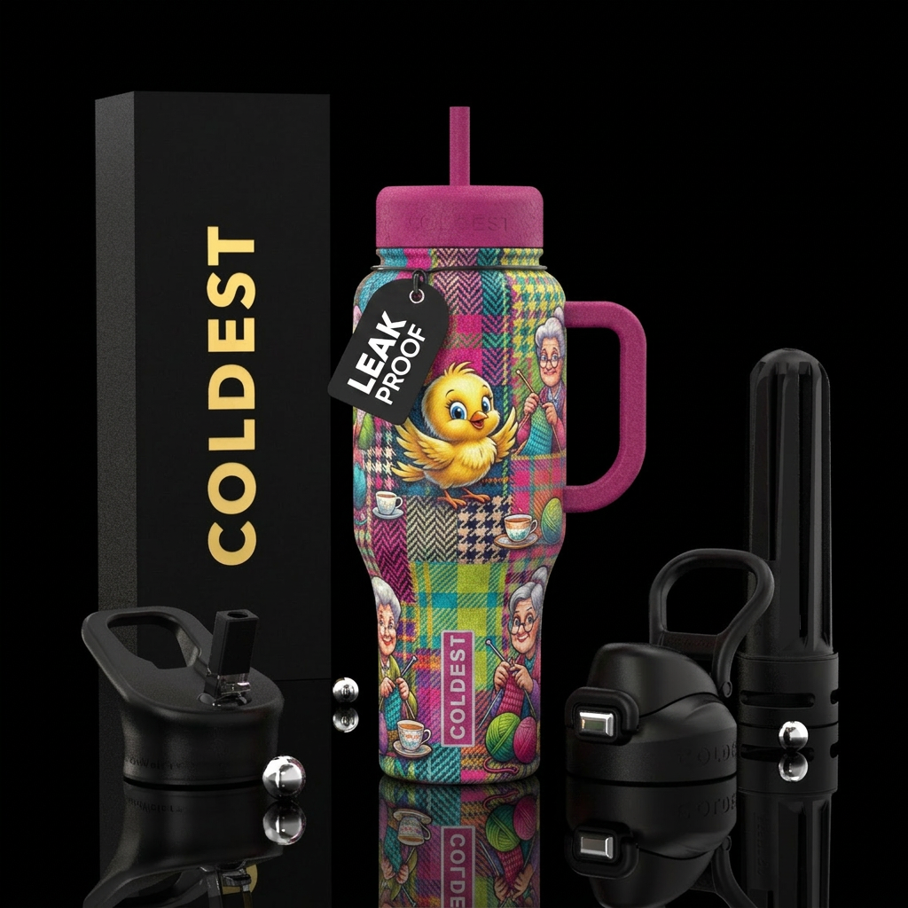 Tweedy & Grandma water bottle design