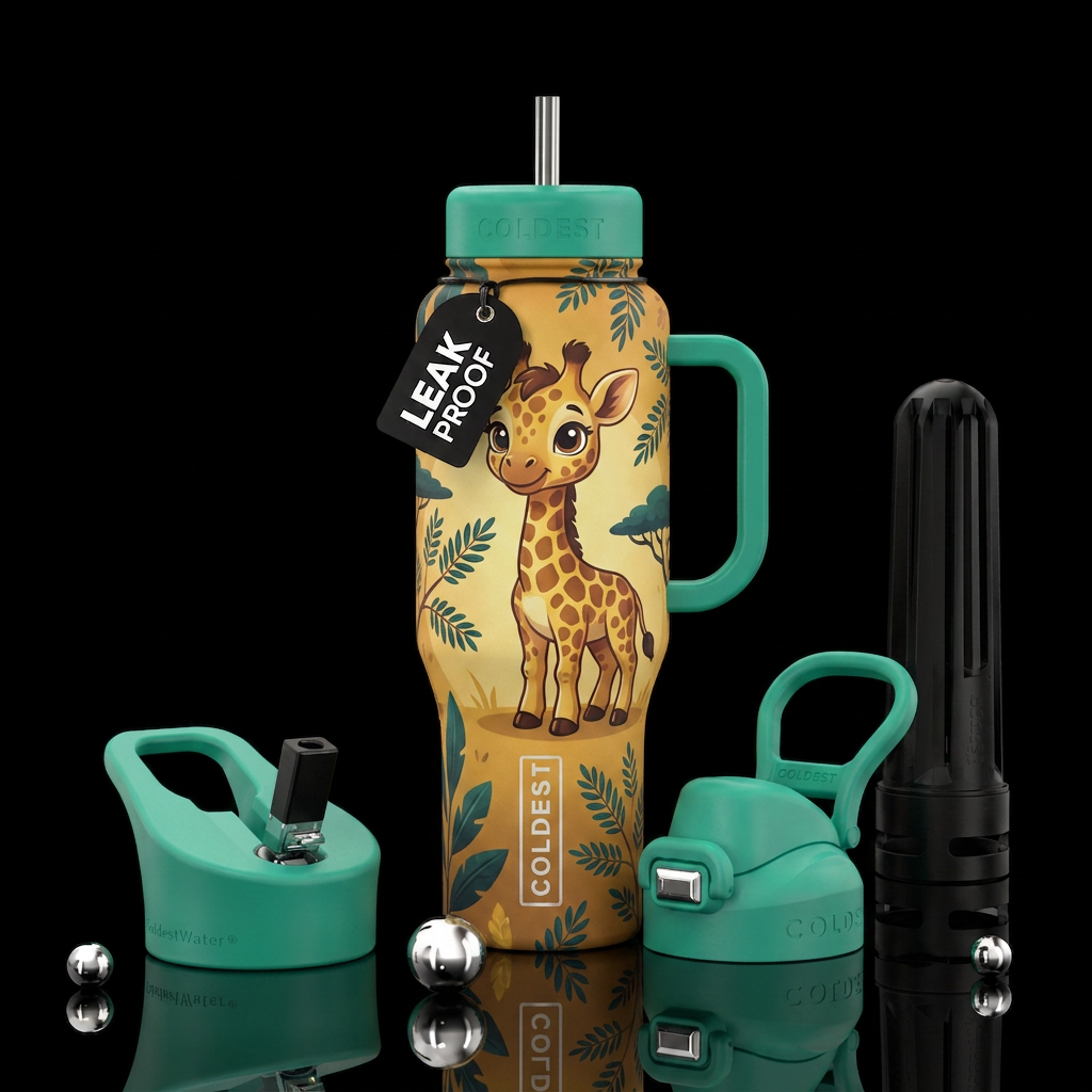 Baby toon giraffe water bottle design