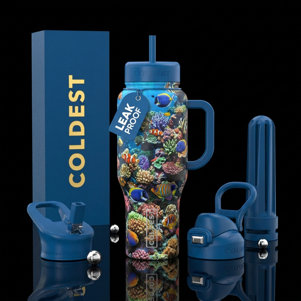 Ocean reef water bottle design