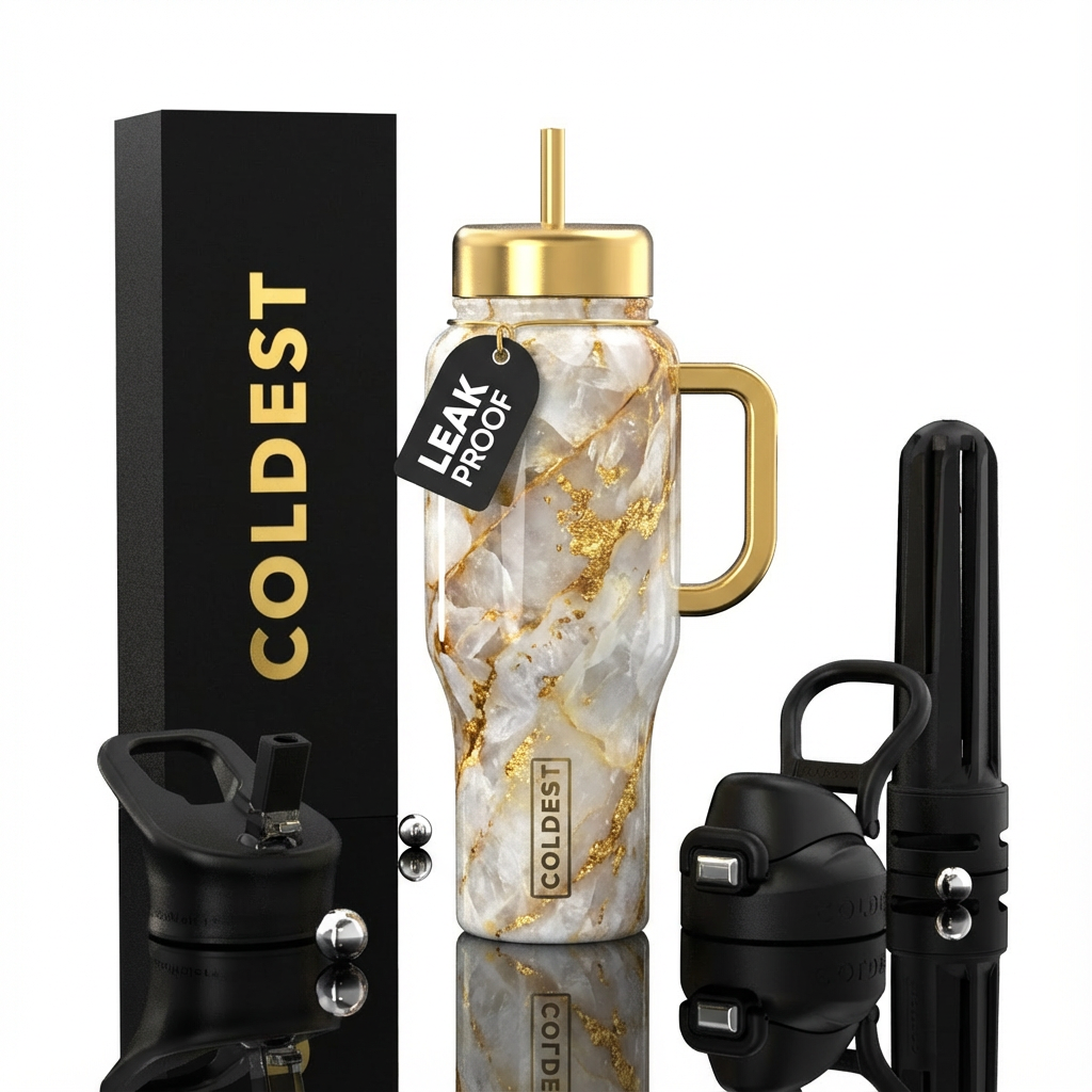 Gold,quartz water bottle design