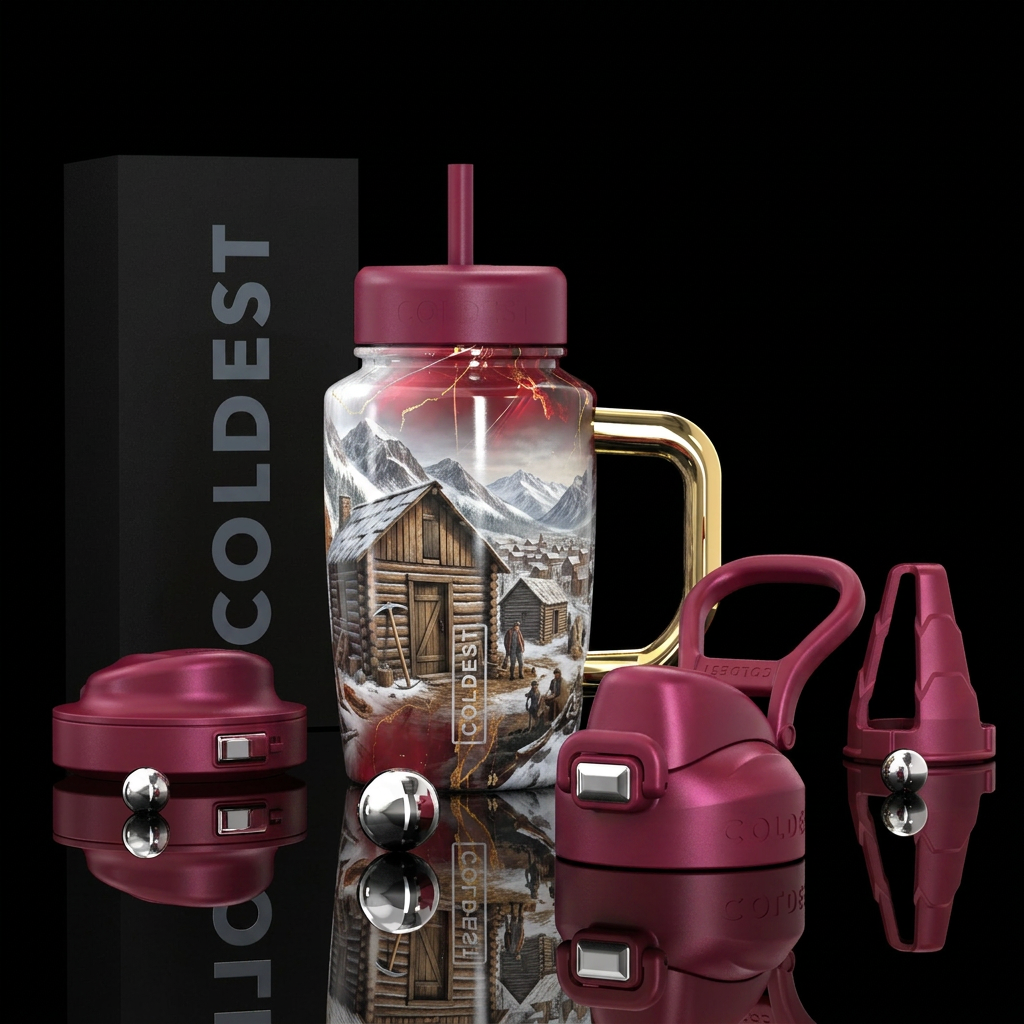 Miners cabin during the Carson City Silver Rush water bottle design
