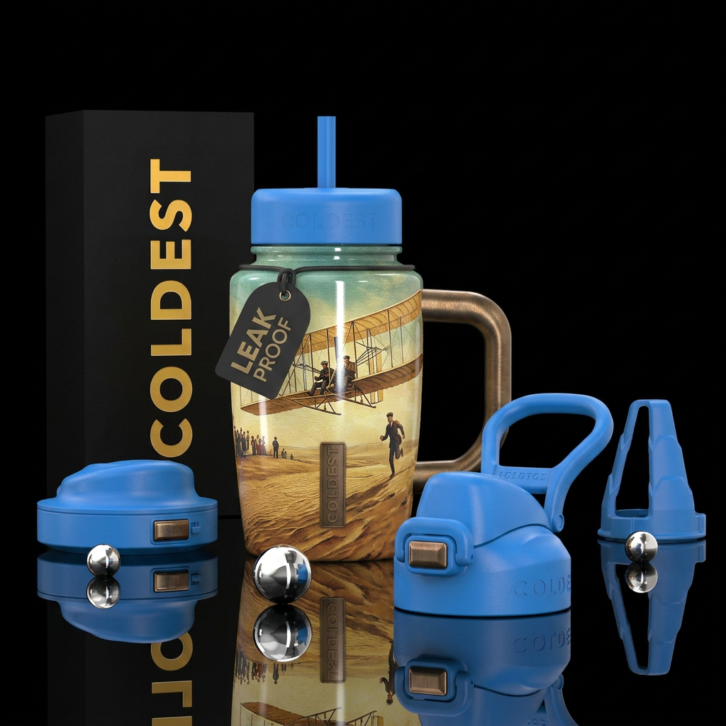 The wright brothers first flight water bottle design