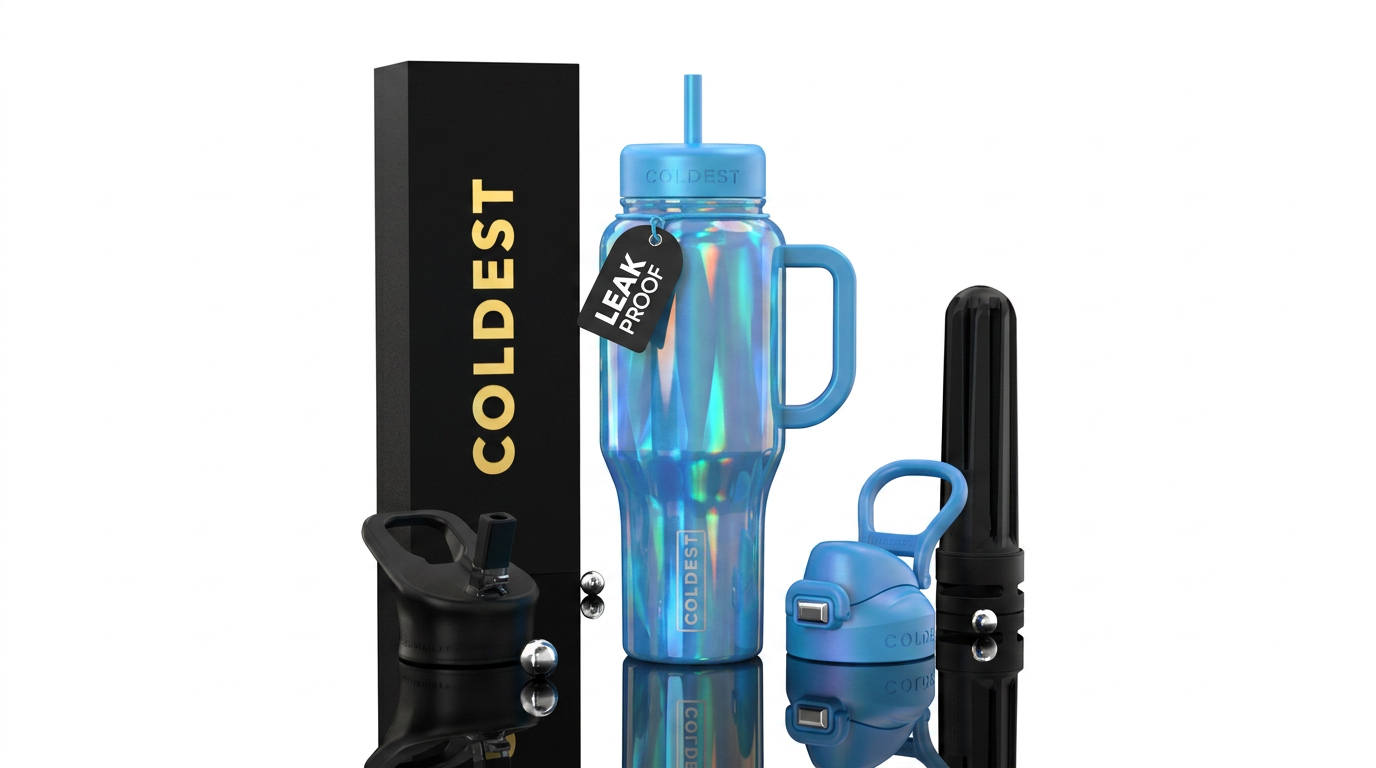 Tumbler is the color of blue opal water bottle design