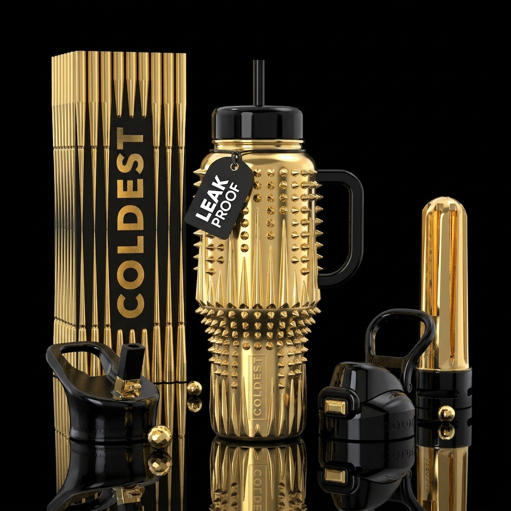 The golden spike water bottle design