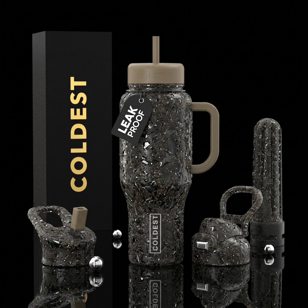 Tumbler is like glass in sand made by a lightning ... water bottle design