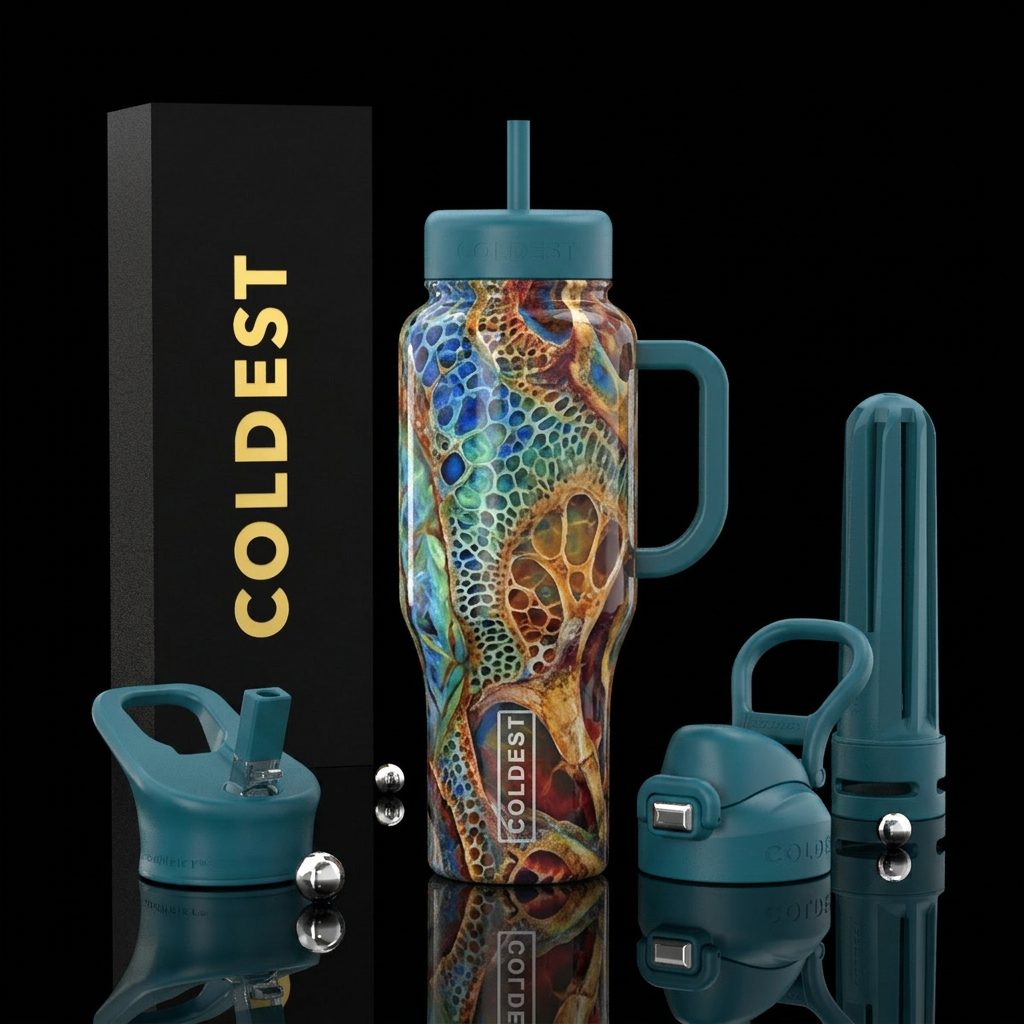 Tumbler is a cross section oof a dinosaur bone fos... water bottle design