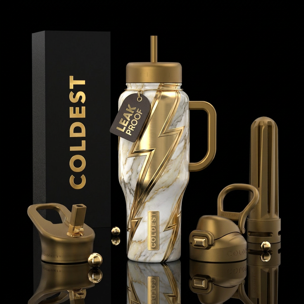 Tumbler is decorated like the palace of zues with ... water bottle design