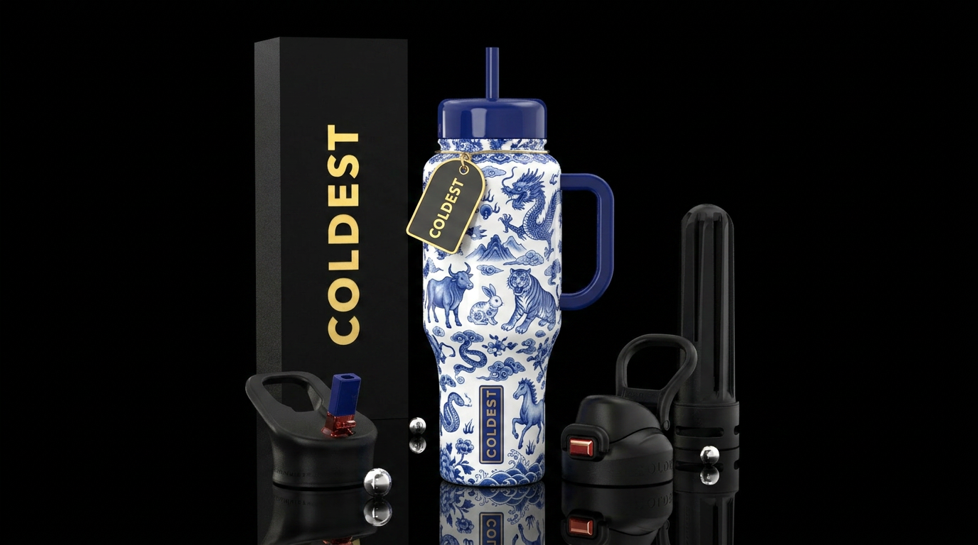 Chinese porcelain featuring animals of the Chinese... water bottle design