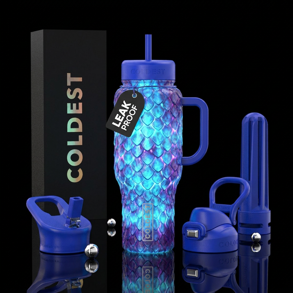 Glowy water dragon egg water bottle design