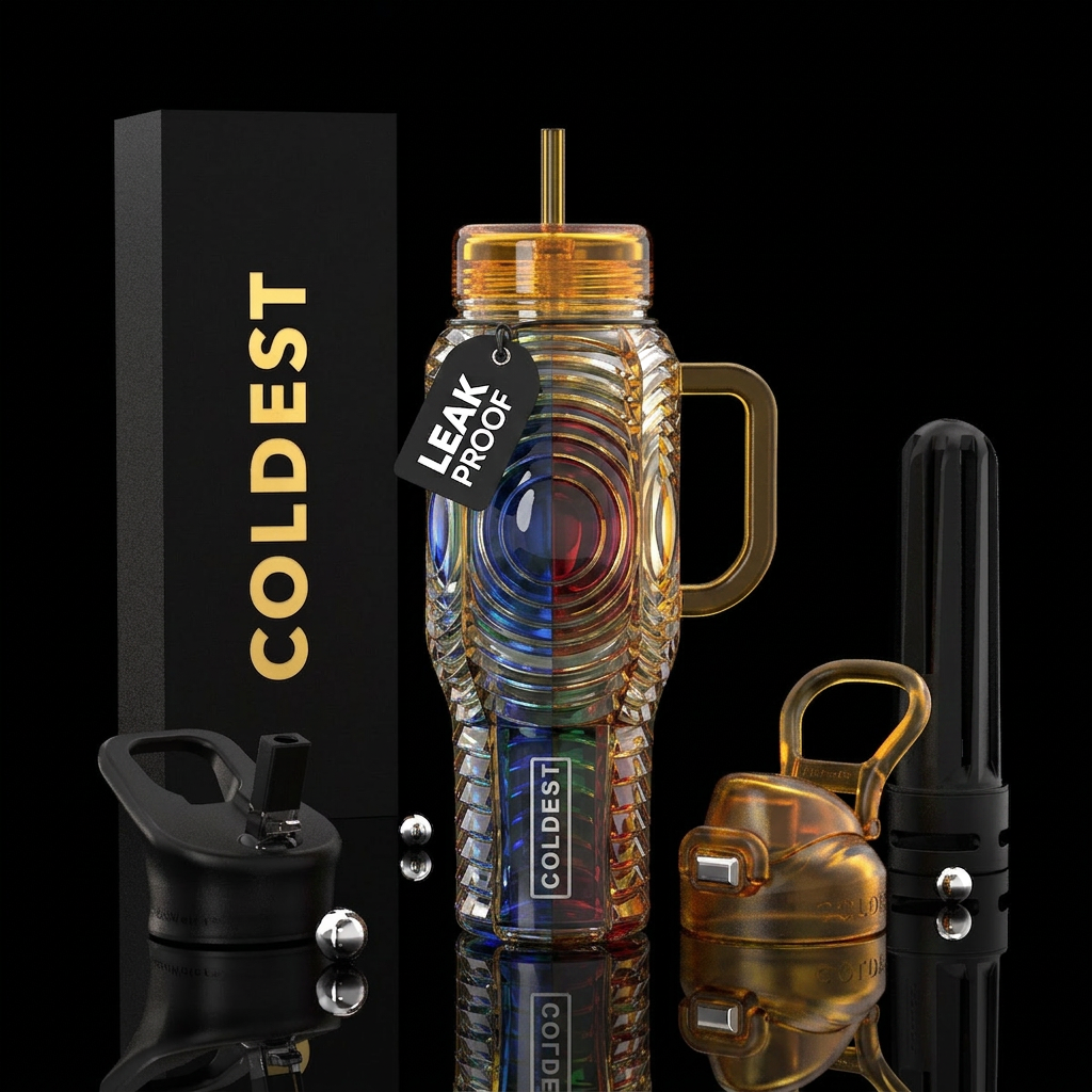 Tumbler is a lighthouse lense water bottle design