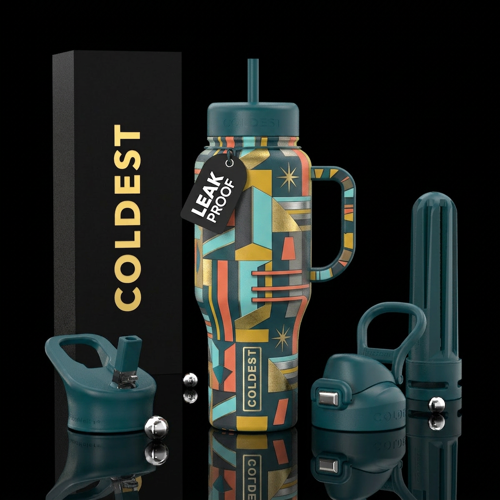 Tumbler is inspired by mid century modern architec... water bottle design