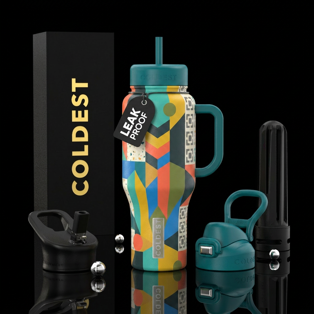 Tumbler is inspired by mid century modern architec... water bottle design